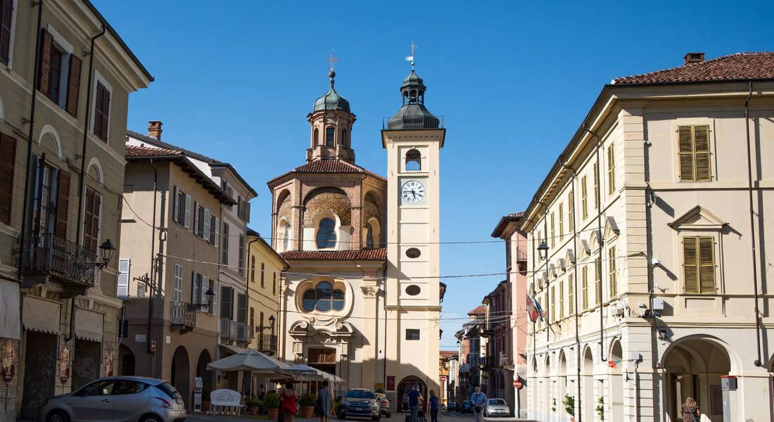 San Damiano d’Asti, ein Schachbrett am Borbore