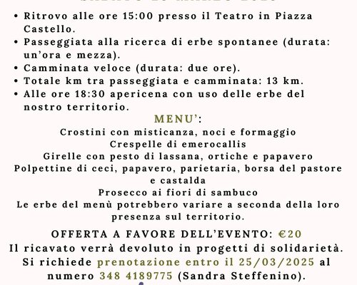 Alla scoperta delle Erbe commestibili - Castell'Alfero (AT)