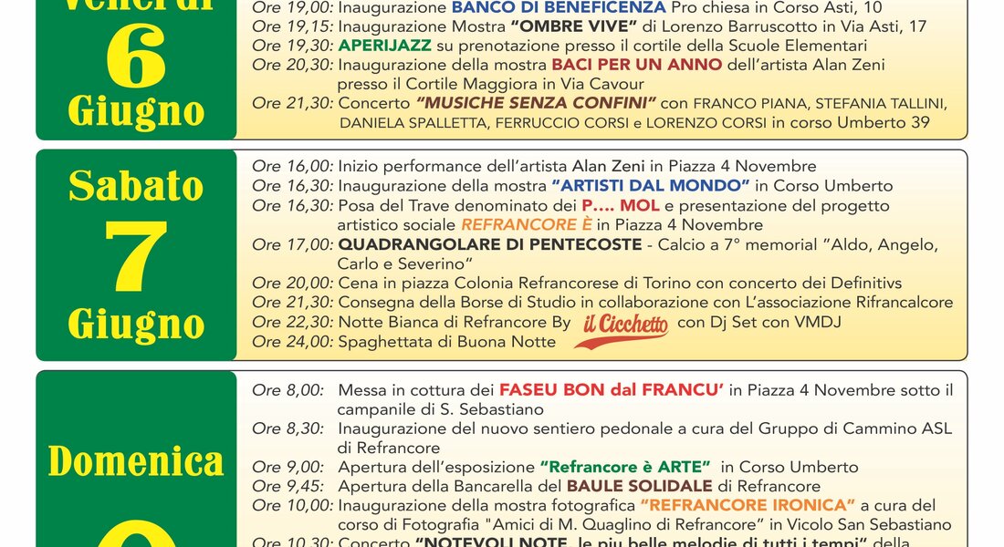 105a Festa di Pentecoste e dei "Faseu bon dal Francù" - Refrancore (AT)