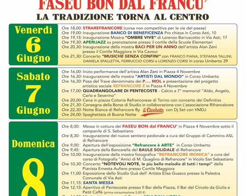 105a Festa di Pentecoste e dei "Faseu bon dal Francù" - Refrancore (AT)
