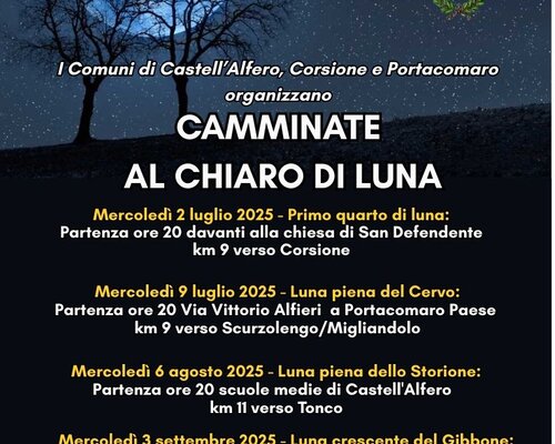Camminate al chiaro di luna - Castell'Alfero (AT)