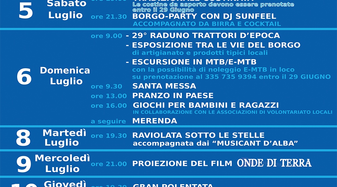 Festa Patronale Madonna del Carmine - Borgomale (CN)