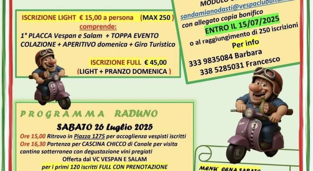 Raduno Vespa club "Vespan e Salam" - San Damiano d'Asti