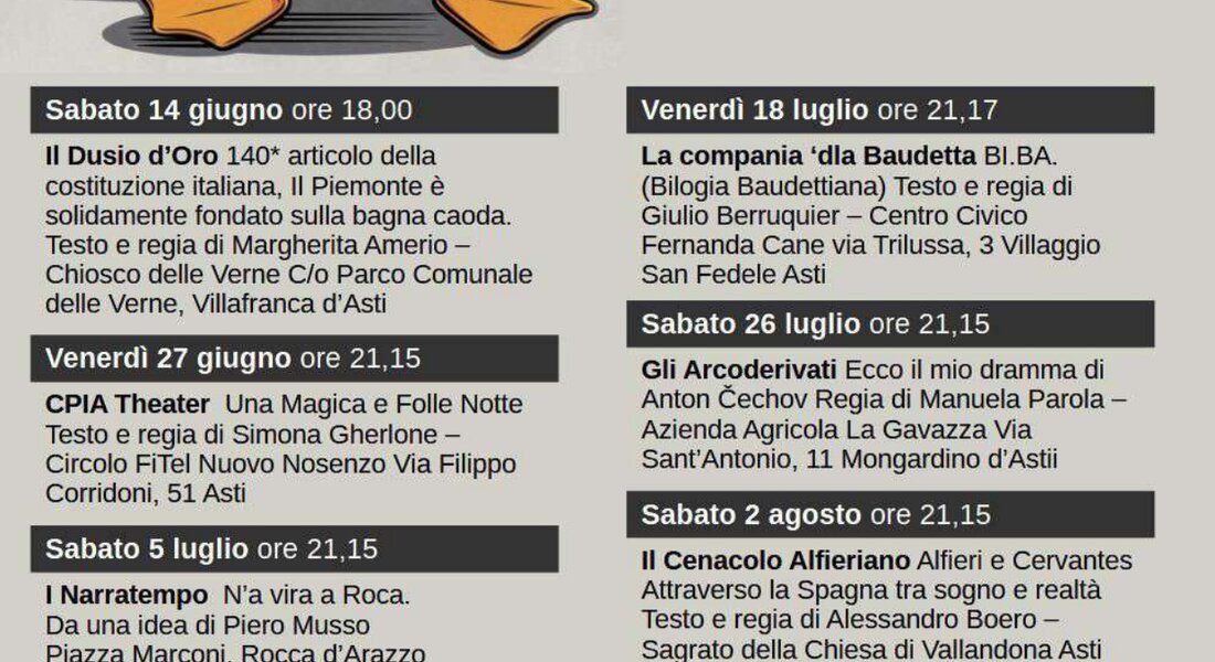 "E... Che sia... Spettacolo - Attori alla ribalta" - Asti (AT)