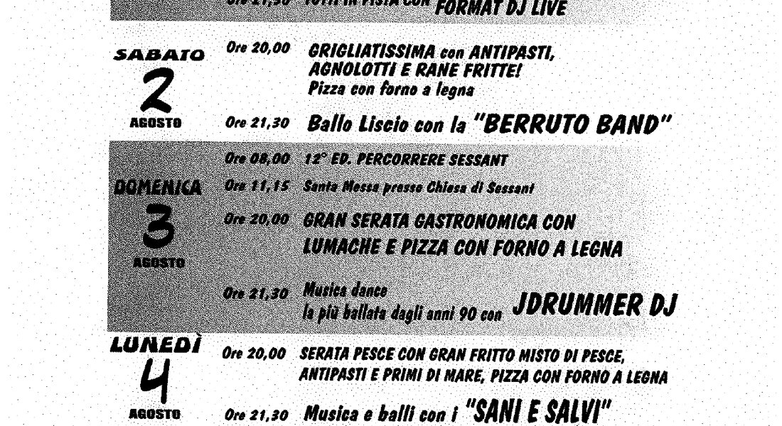 Festa di Sessant 2025 - Sessant (Asti)