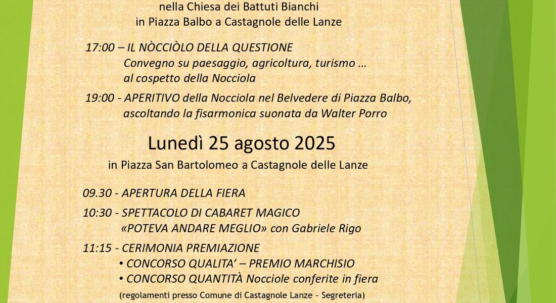 166^ Fiera della Nocciola - Castagnole delle Lanze