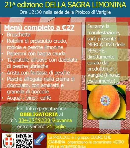 Variglie in Festa e Sagra della Pesca "limunin" - Asti fraz. Variglie