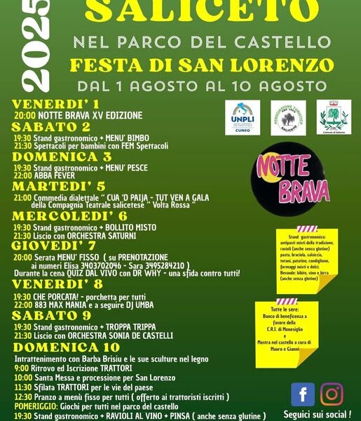 Festa di San Lorenzo - Saliceto (CN)