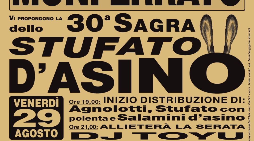 30° Sagra dello Stufato d'asino - Calliano Monferrato (AT)