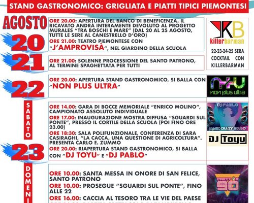 Festa Patronale di Cinaglio... e Mostra d'Arte Diffusa... - Cinaglio (AT)
