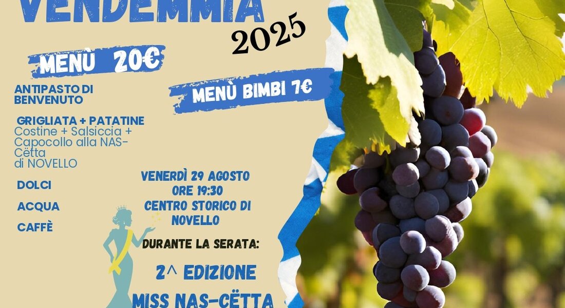 Cena di inizio vendemmia - Miss Nas-cetta - Novello (CN)
