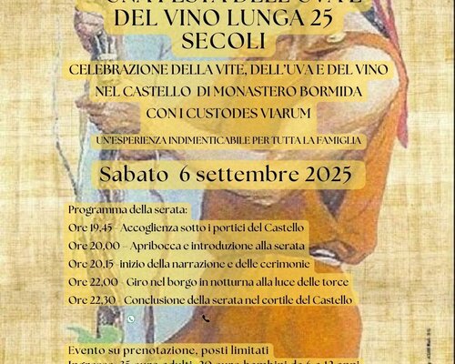 "Vinalia. Una festa dell'uva e del vino lunga 25 secoli" - Monastero Bormida (AT)