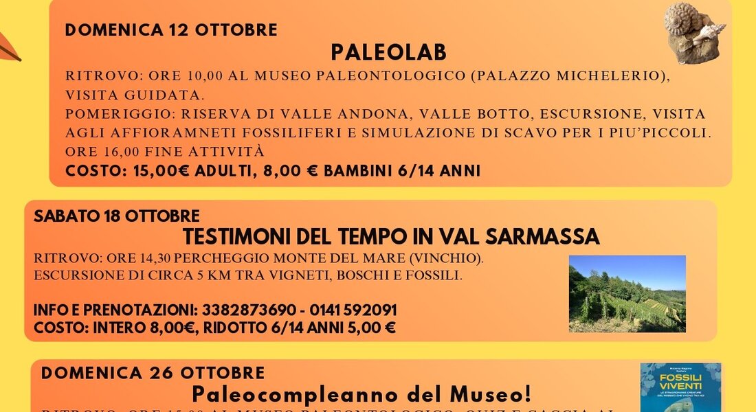 Ottobre al Museo dei Fossili - Asti