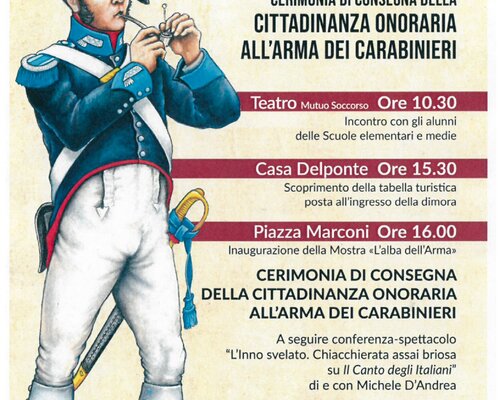 Cerimonia di consegna della Cittadinanza onoraria all'Arma dei Carabinieri - Mombaruzzo (AT)