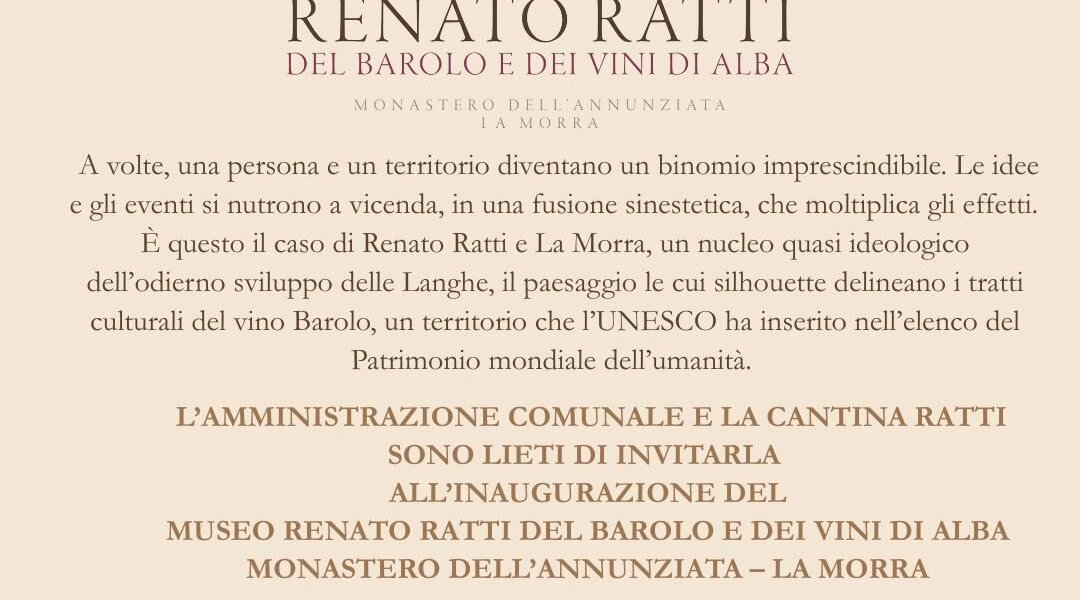 Opening  Renato Ratti Museum of Barolo and Alba Wines - La Morra