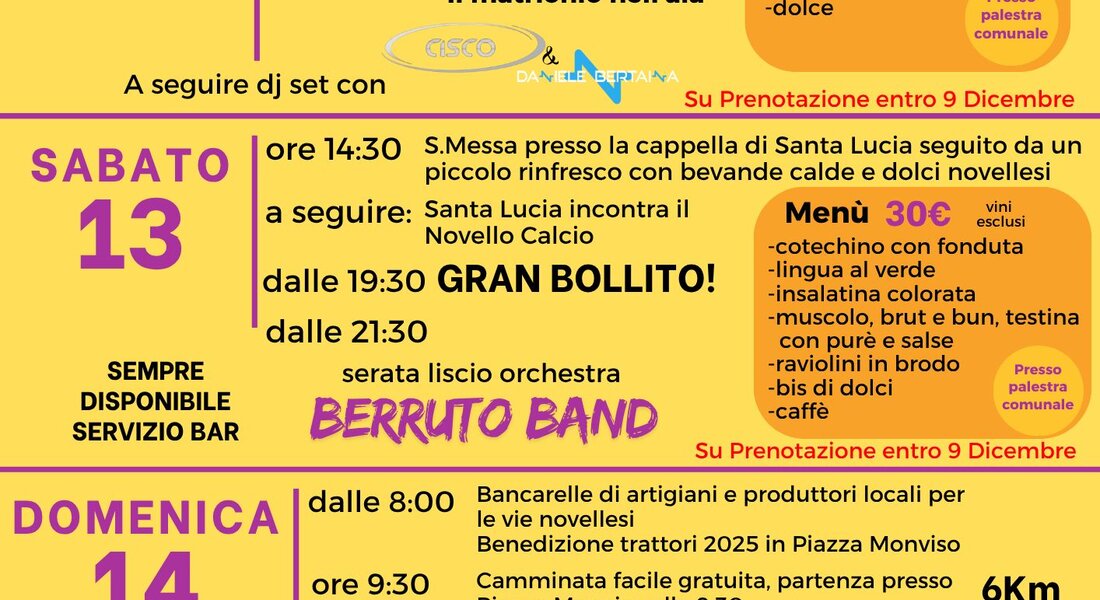 Fiera  di Santa Lucia - Novello (CN)