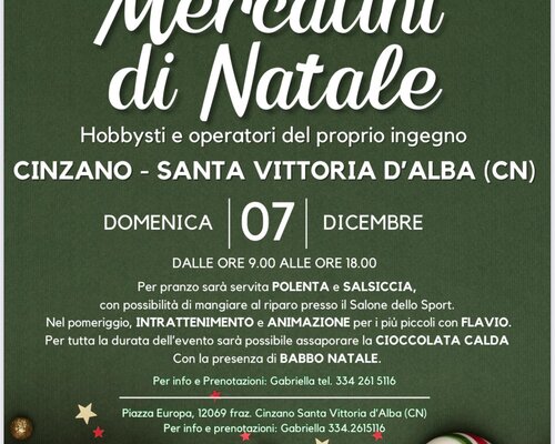 Mercatino Natale Cinzano