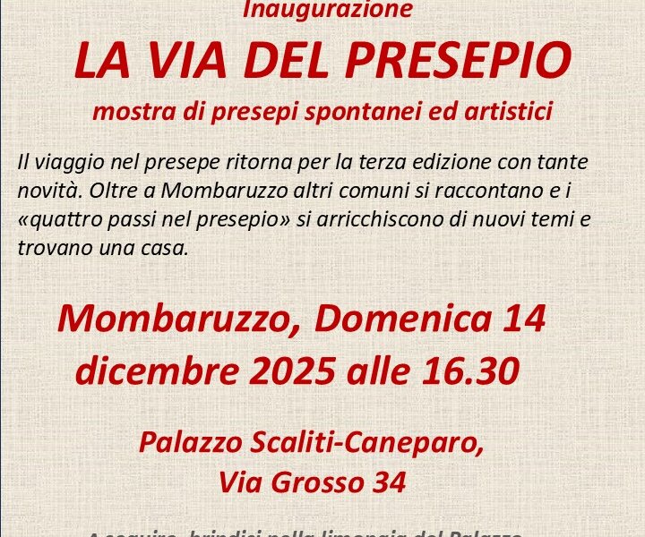 Inaugurazione Mostra "La Via del Presepio"  e conferenze "Raccontare i Protagonosti" - Mombaruzzo (AT)