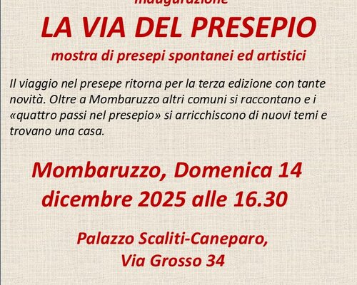 Mostra "La Via del Presepio"  e conferenze "Raccontare i Protagonisti" - Mombaruzzo (AT)