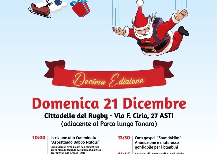 Babbo Natale arriva dal cielo - Asti