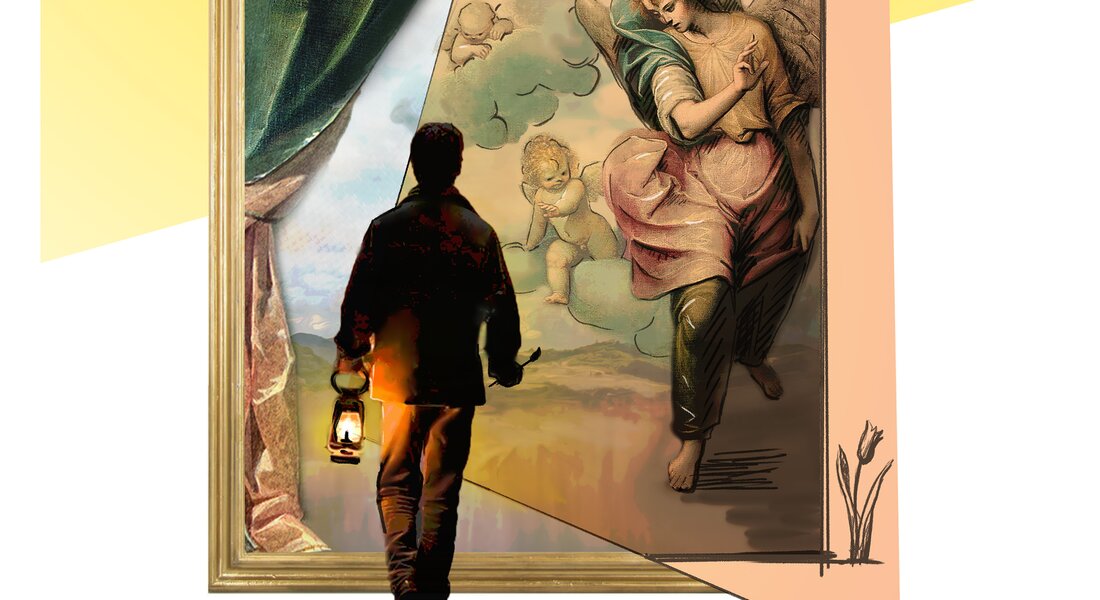 "Ritratto d'artista con angelo" - Moncalvo (AT)