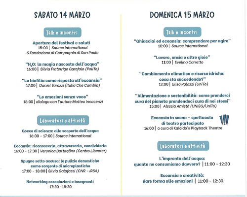 "Artemisia" - Il Festival per l'Acqua, l'Ecoansia e l'Azione - Alba (CN)