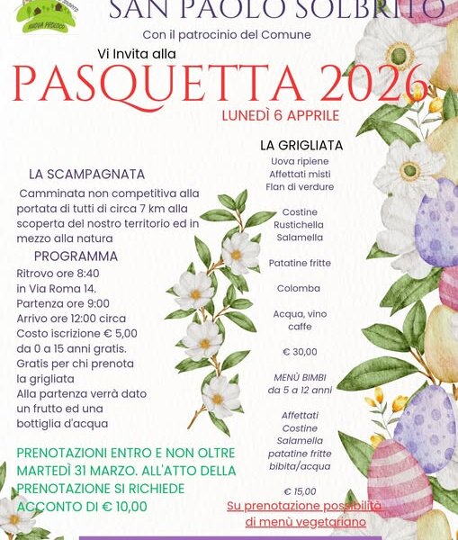 Pasquetta 2026 - San Paolo Sobrito