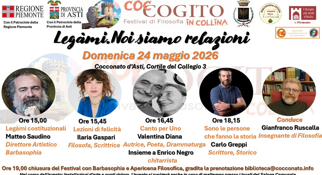  CocCogito Festival di filosofia in collina - Cocconato d'Asti 