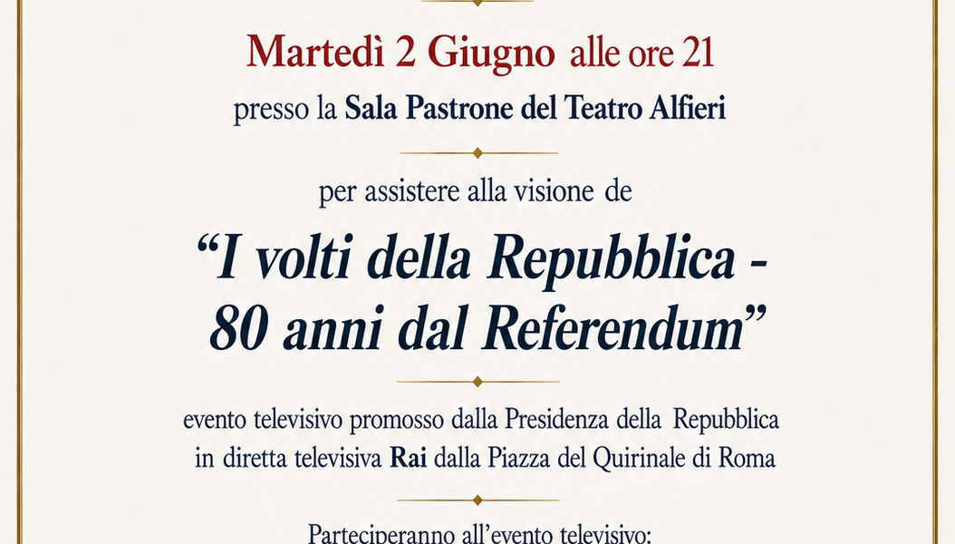 I volti della Repubblica - 80 anni dal Referendum - Asti