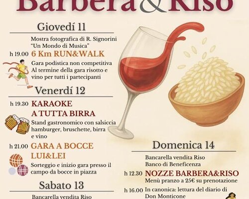 Maritaggio Barbera e Riso - Frazione San Marzanotto - Asti 