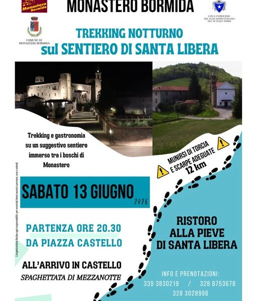 Trekking notturno sul sentiero di Santa Libera - Monastero Bormida