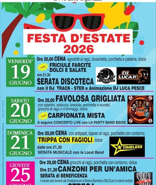 Festa d'estate 2026 - Cortiglione