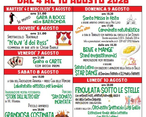 Festa Patronale San Donato Di Mango