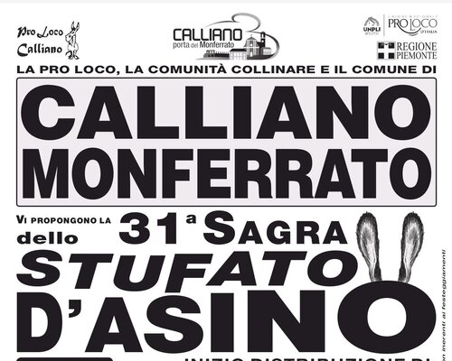 Sagra dello Stufato d'asino - Calliano Monferrato (AT)