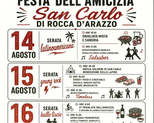 Festa dell'Amicizia - San Carlo di Rocca d'Arazzo