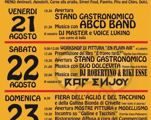 Sagra dell'Aglio e del Tacchino - Buttigliera d'Asti 