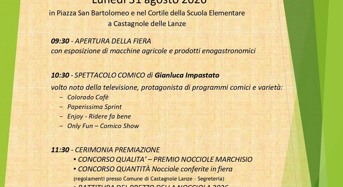 166^ Fiera della Nocciola - Castagnole delle Lanze