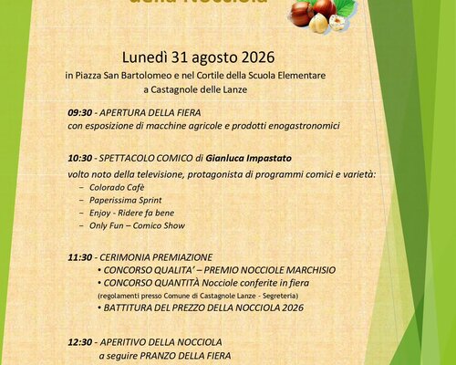 167^ Fiera della Nocciola - Castagnole delle Lanze