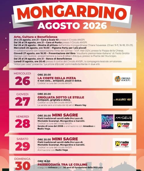 Festa di Agosto e  Mini Sagre - Mongardino (AT)