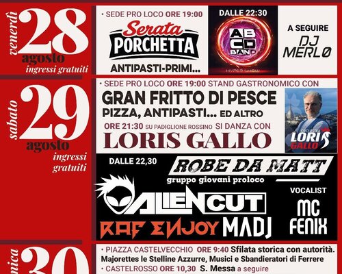 Festa patronale di Sant'Agostino - Ferrere
