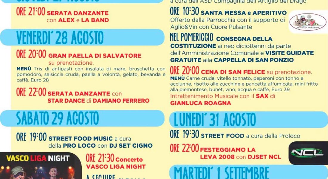 Festa patronale di San Felice - Monticello (CN) 