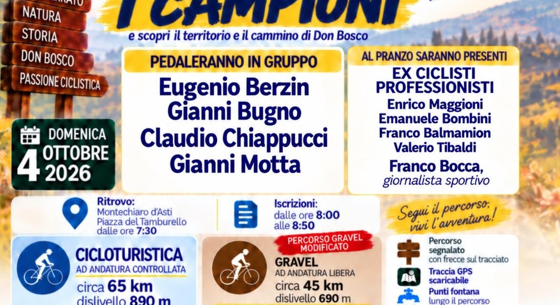 Pedala con i Campioni - 1° Trofeo Agrimonte e 1° Memorial Franco Chirio - Montechiaro d'Asti
