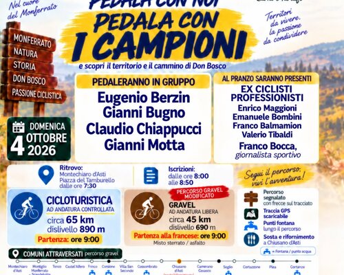 Pedala con i Campioni - 1° Trofeo Agrimonte e 1° Memorial Franco Chirio - Montechiaro d'Asti