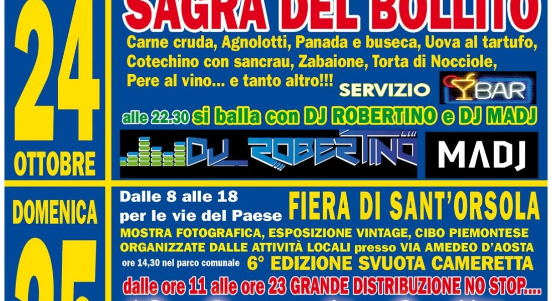  Sagra del Bollito 2026 e Fiera di Sant'Orsola - Valfenera