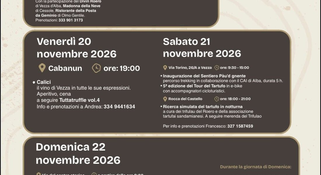 Fiera del Tartufo Bianco e dei vini del Roero - Vezza d'Alba (CN)