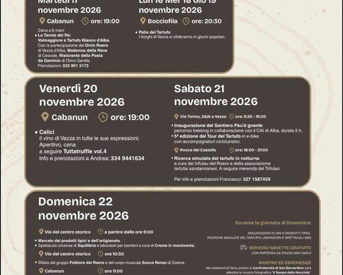Fiera del Tartufo Bianco e dei vini del Roero - Vezza d'Alba (CN)